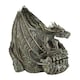 image 4 of Spiral Direct Draco Dragon Skull Ornament - Grey/Brass - One Size