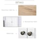 image 8 of kleankin Bathroom Pedestal Under Sink Cabinet Floor w/ Storage Shelf Double Door White | White
