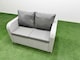 image 4 of Fimous Light Grey PE Wicker Rattan Garden Furniture Set Sofa Set Reclining Chair Firepit Dining Table 4 Seater With 2 Side Table