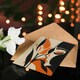 image 4 of Bold Minimal Lady Kissing Rose Flower Him Her Birthday Card