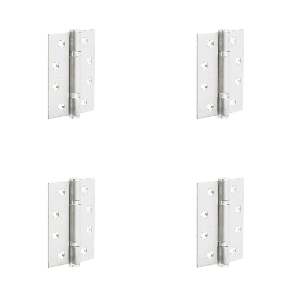 4 PACK High-Quality Certifire Stainless Steel Grade 13 Polymer Bearing Hinge - 3 Knuckle Satin Finish - 30/60 Fire Door Hinge
