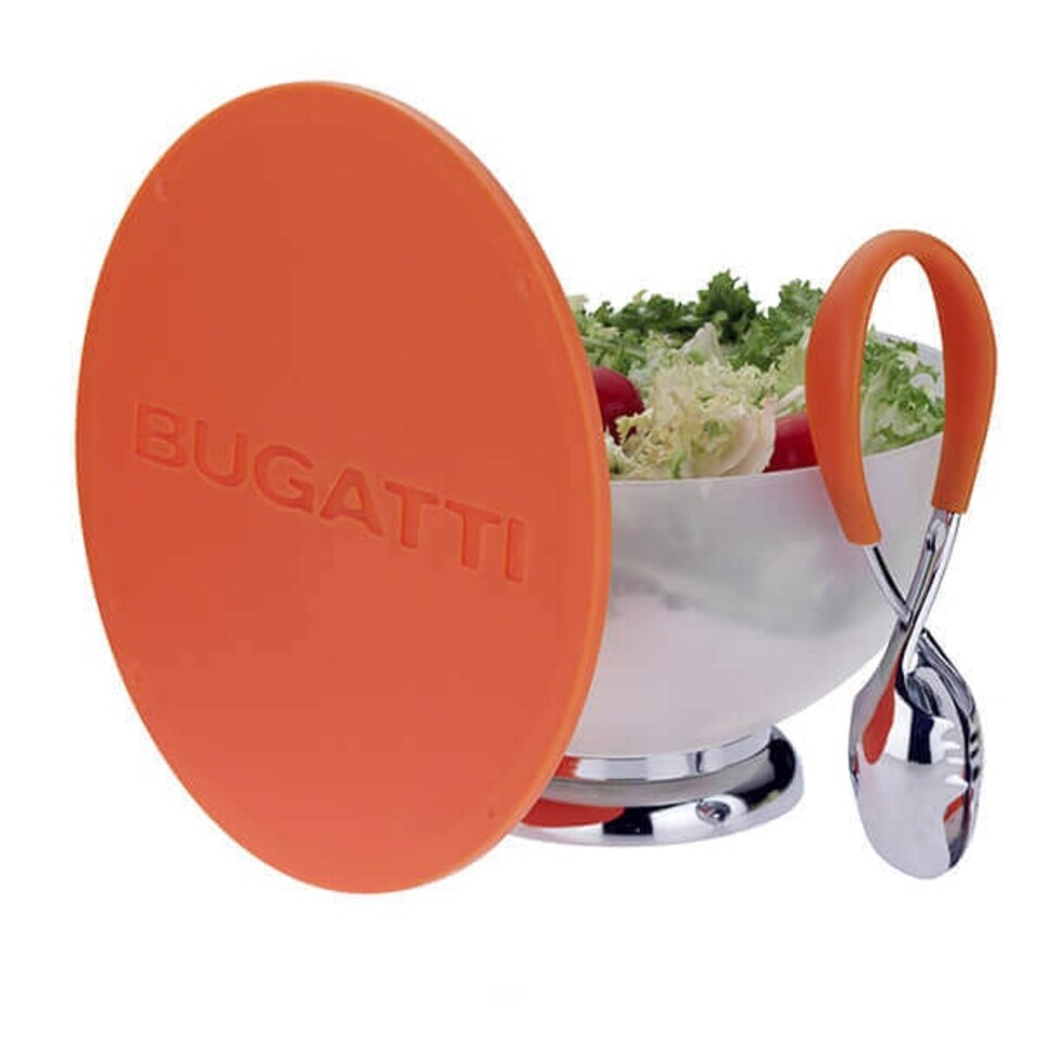 image 1 of Bugatti Kiss Salad Tongs Orange