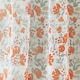 image 3 of Mia Burnt Orange Floral Print Sheer Voile Panels - Pair 140 x 122cm (55x48")
