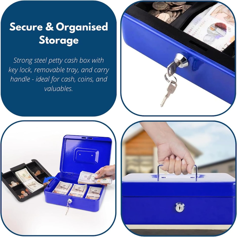 image 1 of Marco Paul 4.5'' Cash Box - Blue