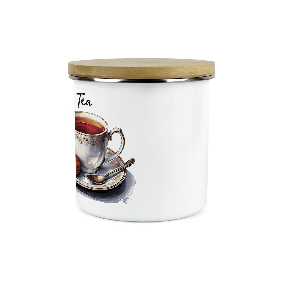 image 1 of Cup & Saucer Large Tea Canister