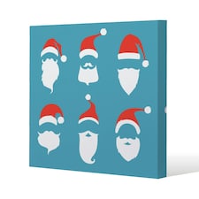 Santa hats (canvas) 46 x 46 x 4cm