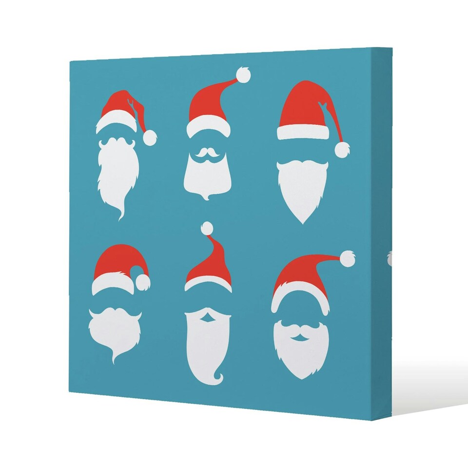 Santa hats (canvas) 46 x 46 x 4cm