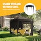 image 2 of Tristar 2x3m Easy Up Party Tent - PT-7806 - With Side Walls - Waterproof - Foldable Gazebo - Includes Carry Bag - Anthracite