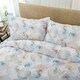 image 3 of Shell Mother of Pearl 100% Cotton Duvet Cover Set – Iridescent Shell Design with Piped Edges White | King