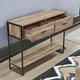 image 2 of Industrial Console Table With 2 Drawers & Storage Shelf Brown