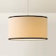 image 4 of ValueLights Eva Natural Linen Fabric Black Trim Light Shade (D)35cm | Black | Cream