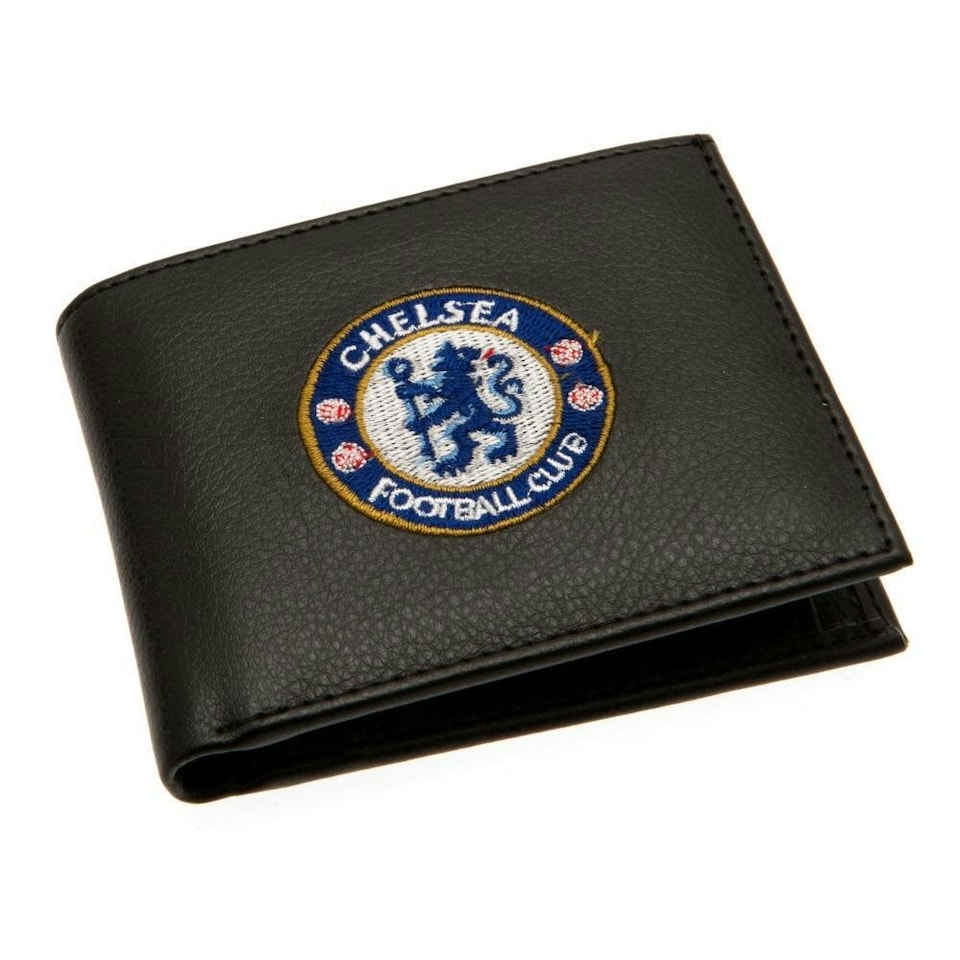 image 1 of Chelsea FC Embroidered Wallet - Black - One Size