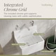 image 3 of Balterley Single Bowl Fireclay Cleaner Sink with Grill | White | White | 1