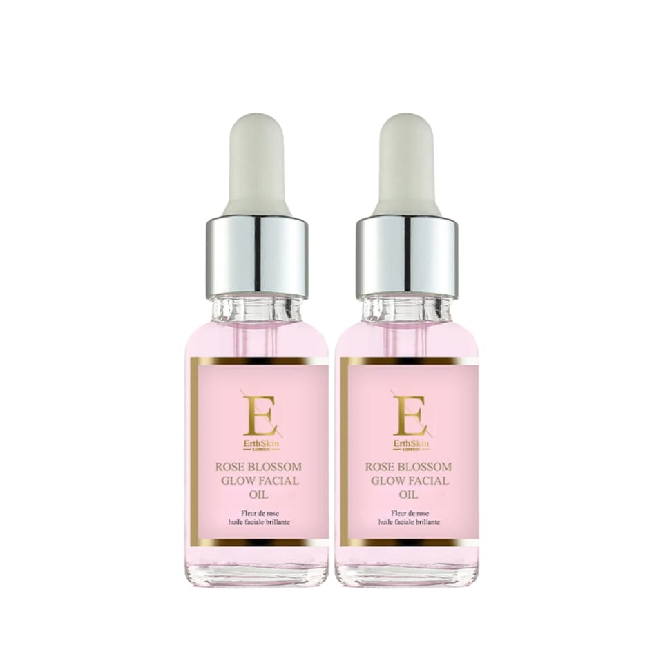 image 1 of 2X Erth Skin London Rose Blossom Glow Facial Oil 30ml