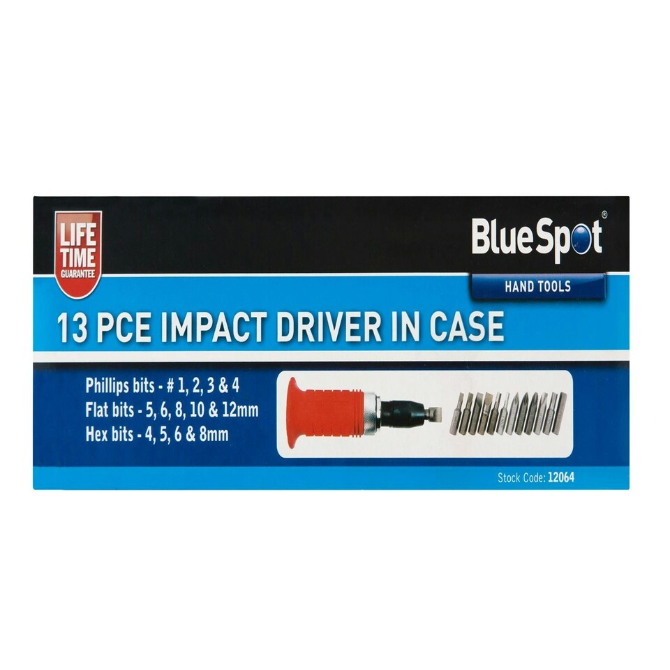 image 1 of Blue Spot Tools - 13 Pce Impact Driver In Case