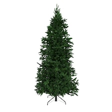 Charles Bentley Luxury 7ft Slimline Faux Nordic Spruce Hinged Christmas Tree Green