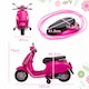 image 7 of AIYAPLAY Vespa Licensed 12V Kids Electric Bike w/ 2 Training Wheels, Pink