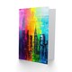 image 2 of Rainbow City Skyline Oil Skyscrapers Him Her Birthday Card