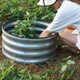 image 2 of Gr8 Garden Outdoor Raised Bed Planter Round Galvanised Steel Flower Trough 60 x 30cm