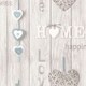image 1 of Fine Decor Love Your Home Wallpaper - Blue/Grey - One Size Blue