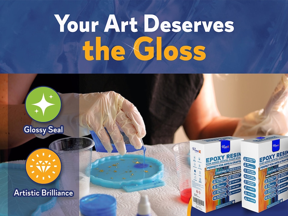 image 1 of RESIN X - Crystal Clear Epoxy Resin Kit for Arts, Crafts & DIY - Bubble-Free, High-Gloss Finish - 4L
