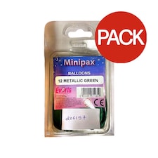 Everts Minipax Latex Metallic Balloons (Pack of 12) - Green - One Size