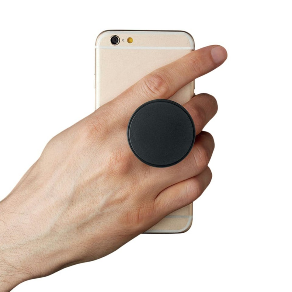 image 1 of MidOcean Dot Round Mobile Phone Holder - Black - One Size