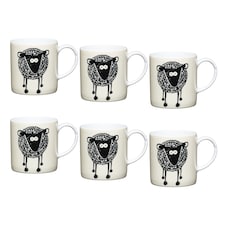 KitchenCraft Sheep Espresso Cups Pack of 6