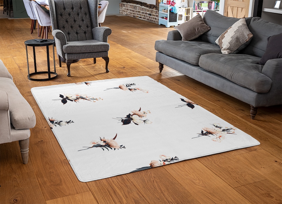 image 1 of Flower Bunches Designer Rug | Multi