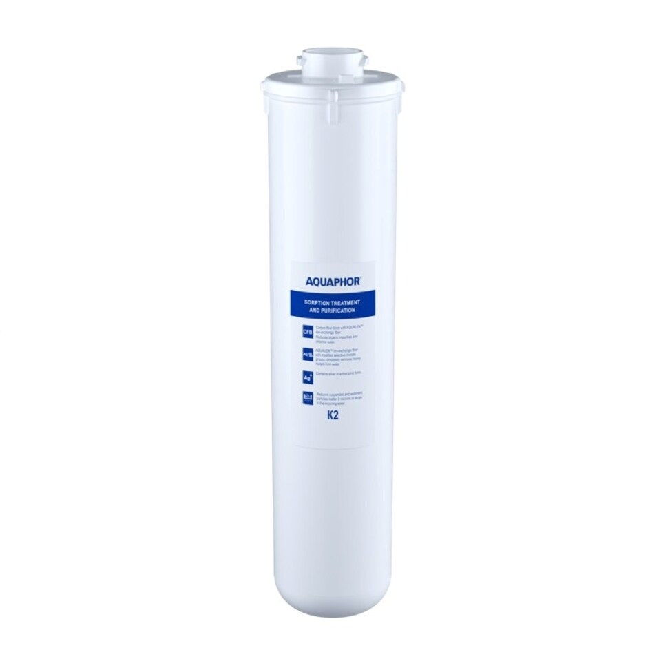 image 1 of AQUAPHOR Crystal Solo : Replacement filter cartridge : K2 - easy fit click and turn | White