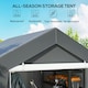 image 3 of Outsunny 3 x 3(m) Portable Shed, Waterproof and Heavy Duty Dark Grey