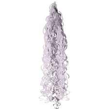 Metallic Silver And White Balloon Tail 75cm
