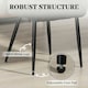image 5 of HOMCOM Accent Chair w/ Foot Pads and Chenille Fabric Arm Chair, Black