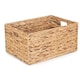 image 9 of Large Water Hyacinth Rectangular Storage Basket | Brown | Brown
