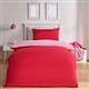 image 6 of OHS Reversible Microfibre Duvet Cover and Pillowcase Bedding Set Pink | Red | Single