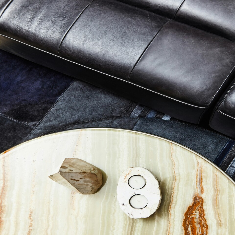 image 1 of Relic Onyx Stone Coffee Table Cream