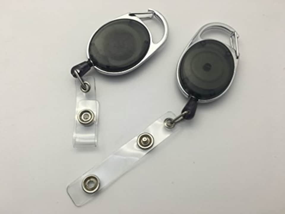 image 1 of Black Key Reel ID Card Badge Holder