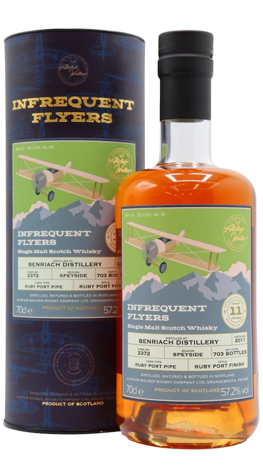 Benriach - Infrequent Flyers - Single Ruby Port Cask  2011 11 year old Whisky