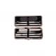 image 4 of 5pc Stainless Steel Nail Cuticle Pusher Polish Remover Tool Set | Black