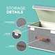 image 6 of DMD 5-Pack Collapsible Storage Boxes with Lids, Stackable Fabric Storage Cubes | Grey