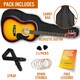 image 6 of 3rd Avenue Full Size Acoustic Guitar Pack Brown