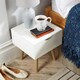image 4 of Bedside Table Nightstand Compact Design White | 1 Drawer