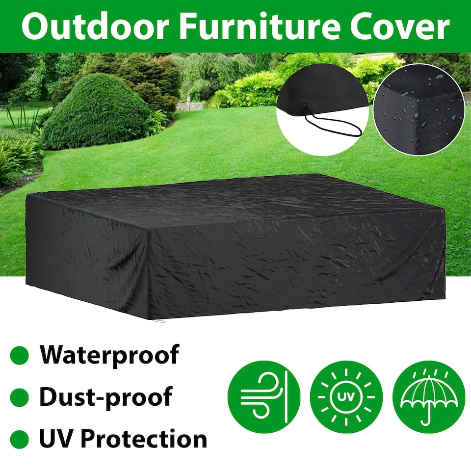 image 1 of Garden Vida Outdoor Patio Furniture Cover, 220 x 188 x 63 cm