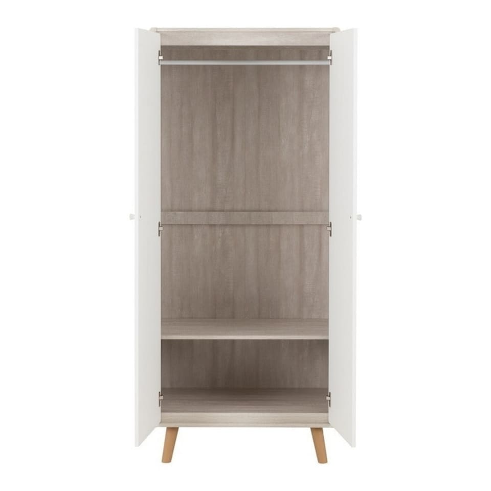 image 1 of Dixie 2 Door Wardrobe - L47 x W78 x H182.5 cm - Dusty Grey/White White