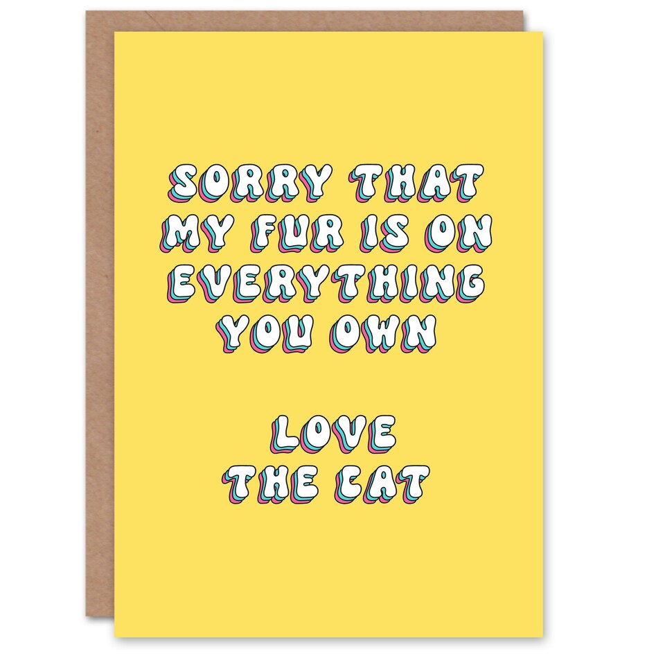 image 1 of Hope My Fur Is On Everything Love Woman Cat Her Birthday Card