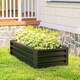 image 8 of Outsunny Raised Garden Bed Elevated Planter Box for Flowers Grey