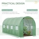 image 5 of Outsunny 4 x 2M Polytunnel Walk-in Garden Greenhouse with Zip Door and Windows