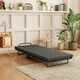image 2 of HOMCOM Single Folding Bed with Mattress Foldable Guest Bed on Wheels, Grey