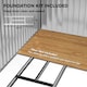 image 5 of Outsunny 7 x 4ft Garden Shed Storage w/ Foundation Kit, Vents, Light Brown