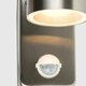 image 1 of ValueLights Silver Barrow PIR Outdoor Wall Downlight with 5W Cool White Bulb